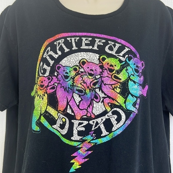 Grateful Dead - Grateful Dead Tye Dye Dancing Bears Black T Shirt Size Large - Picture 3 of 9